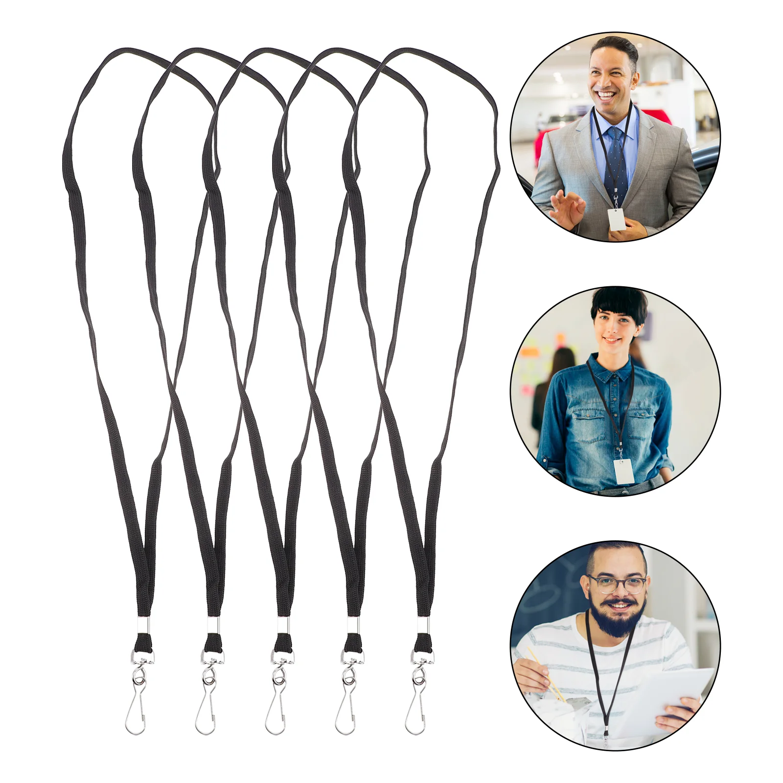 

50Pcs Durable Prime Sturdy Badge Lanyard Work Cards Lanyard School Cards Lanyard