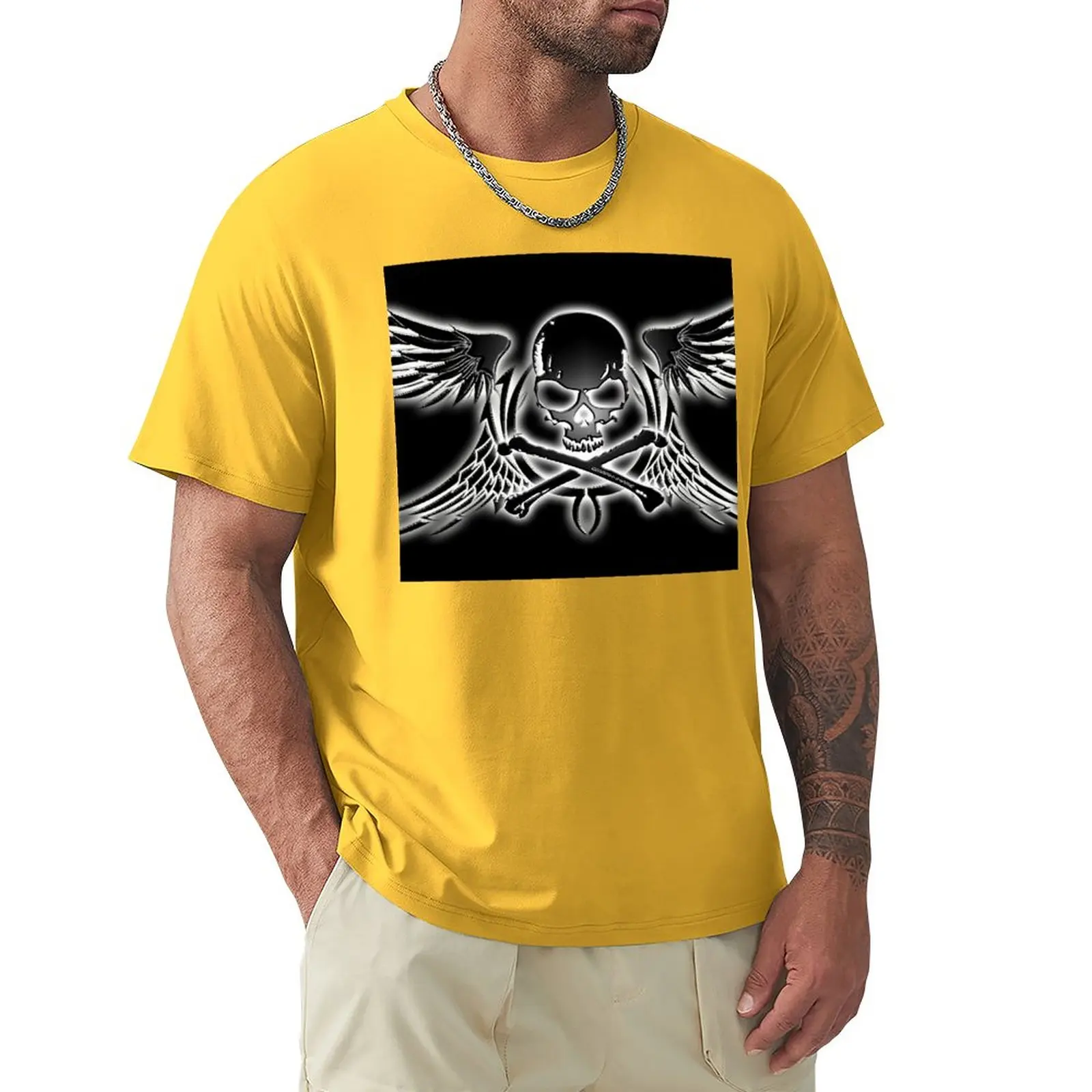 

New Skull T Shirt Print Quality Casual T-Shirt For Men Plus Size S-6XL