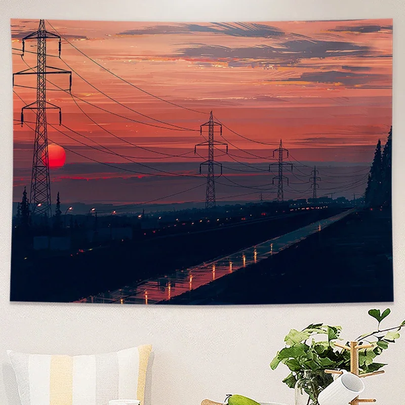 Настенный Гобелен Ashou декоративное украшение для заката сумерки дома