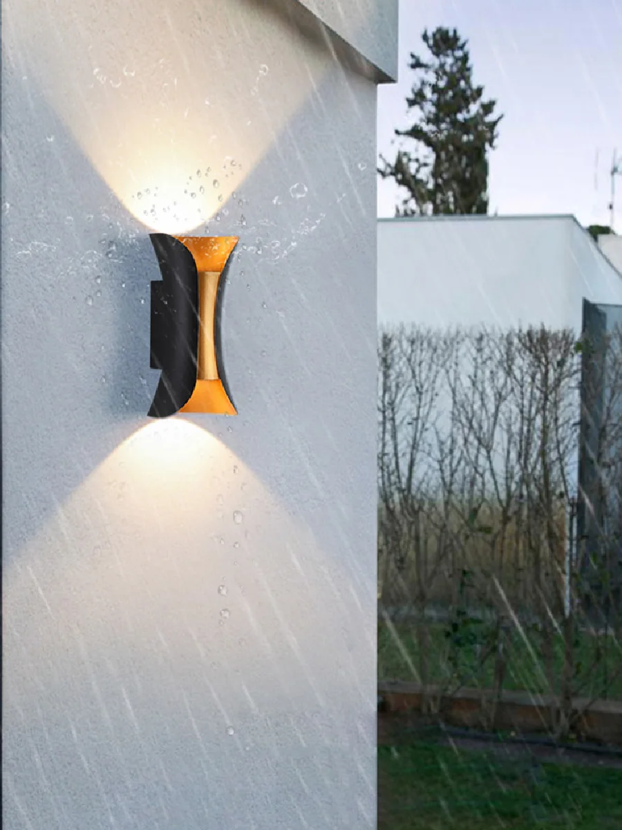 

Светодиодные уличные настенные светильники, освещение для двора, гостиницы, столба, настенный светильник, наружный светильник с двумя голо...