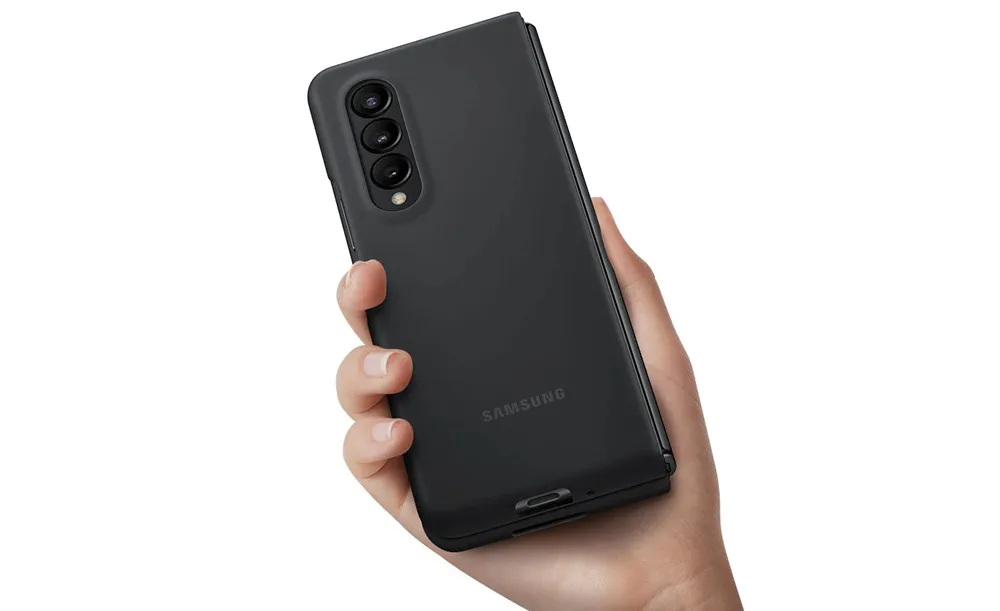 Original Samsung Z Fold3 5G W22 Silicone Cover Case For Samsung Galaxy Z Fold 3 Phone Clear Cases, EF-PF926