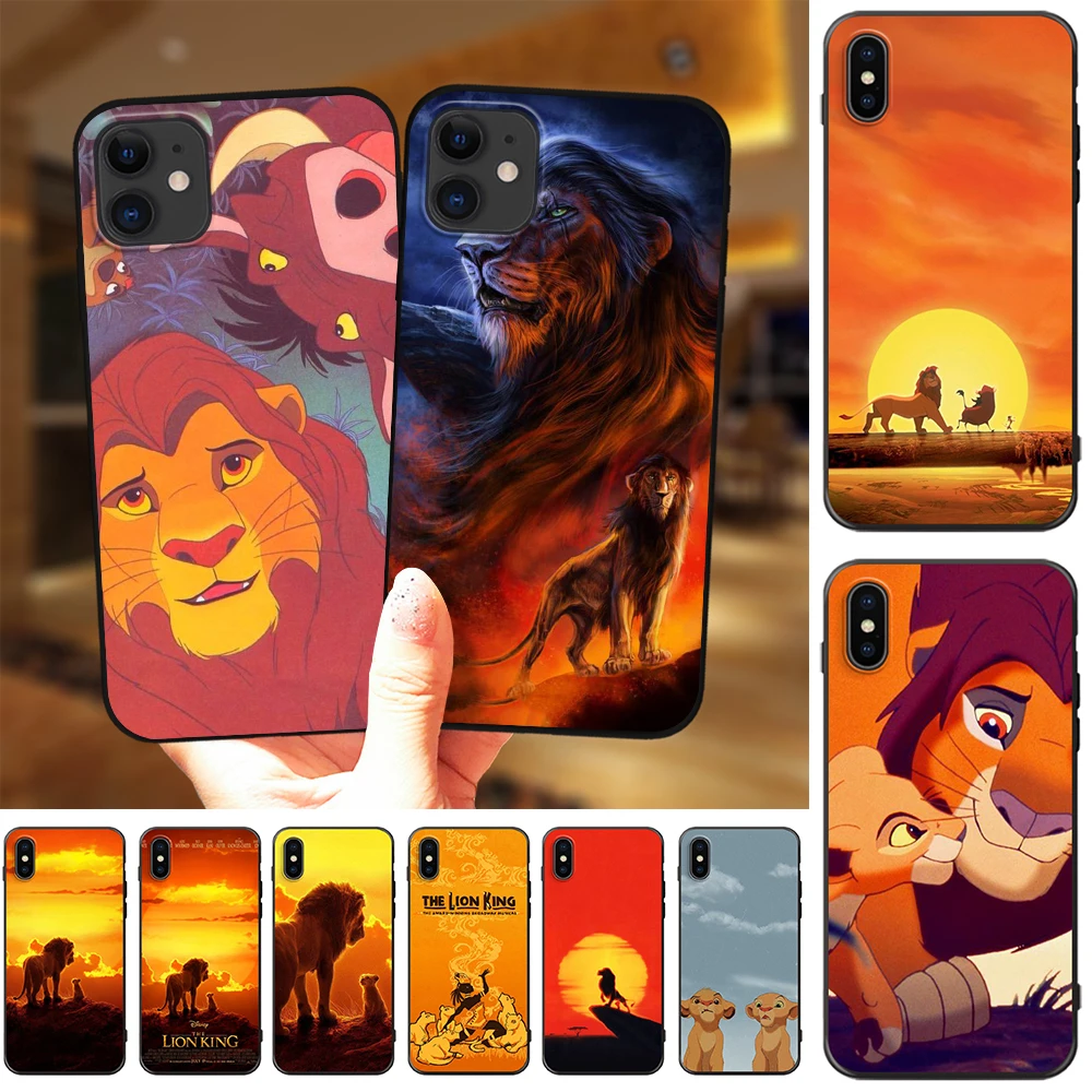 

Lion King Silicone Silicone Case for iPhone 14 13 12 11 Pro Max 8 7 6S Plus Mini XR XS SE Back Cover