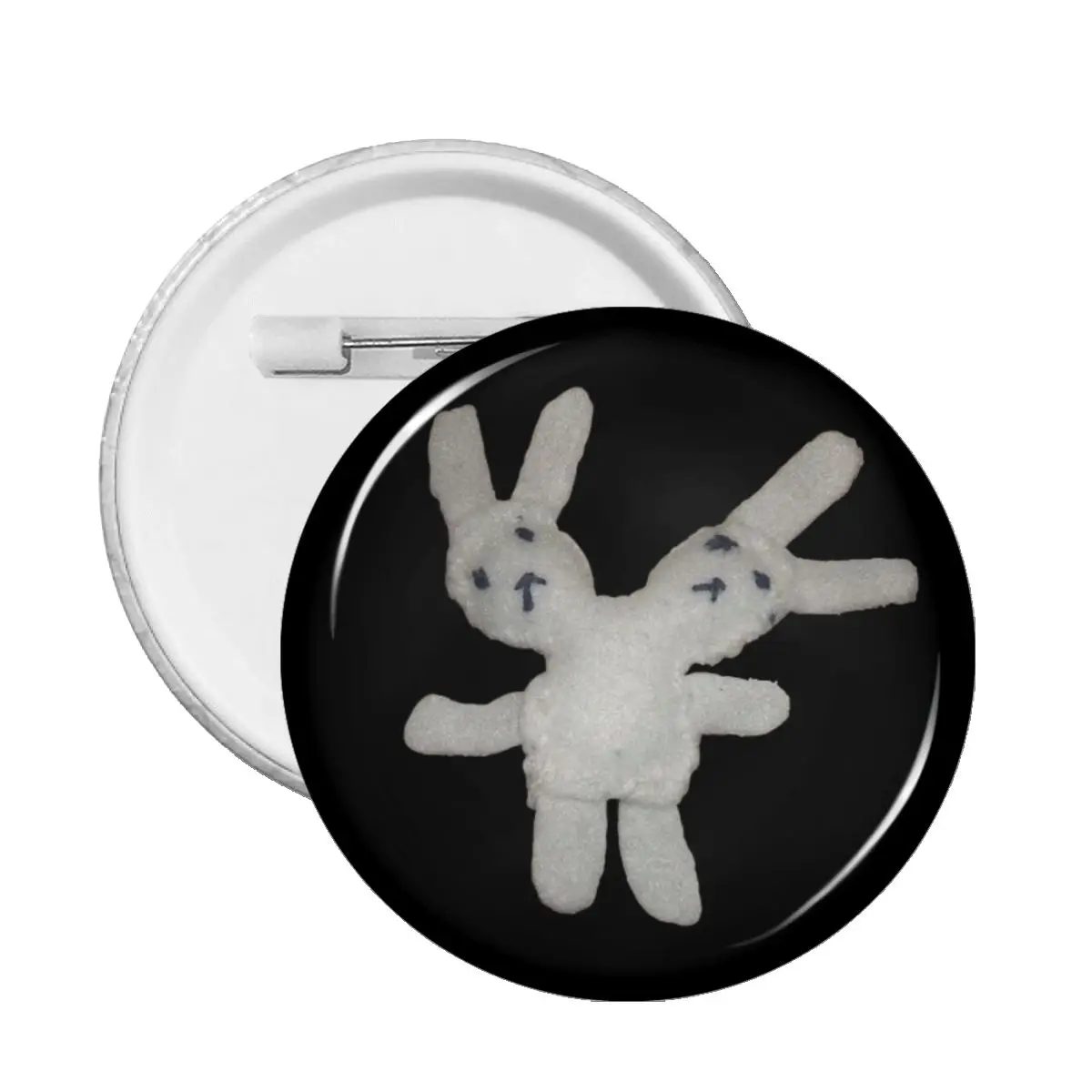 

Двухсторонние значки в виде кролика, булавки для воротника, забавная брошь из ПВХ, мягкая булавка для пуговиц, украшение, подарок