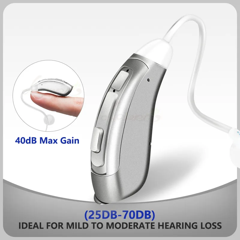 

BTE Invisible Hearing Aid Mini Digital Adjustable Tone Sound Amplifier Elderly Deafness Severe Loss Ear Care Hearing Aids Device