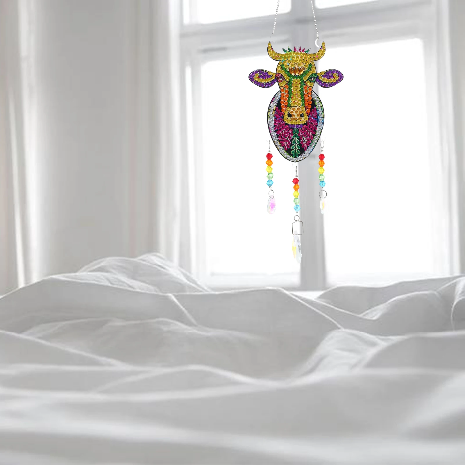 Алмазная живопись &quotсделай сам&quot Кристалл 5D в виде коровы ветряные