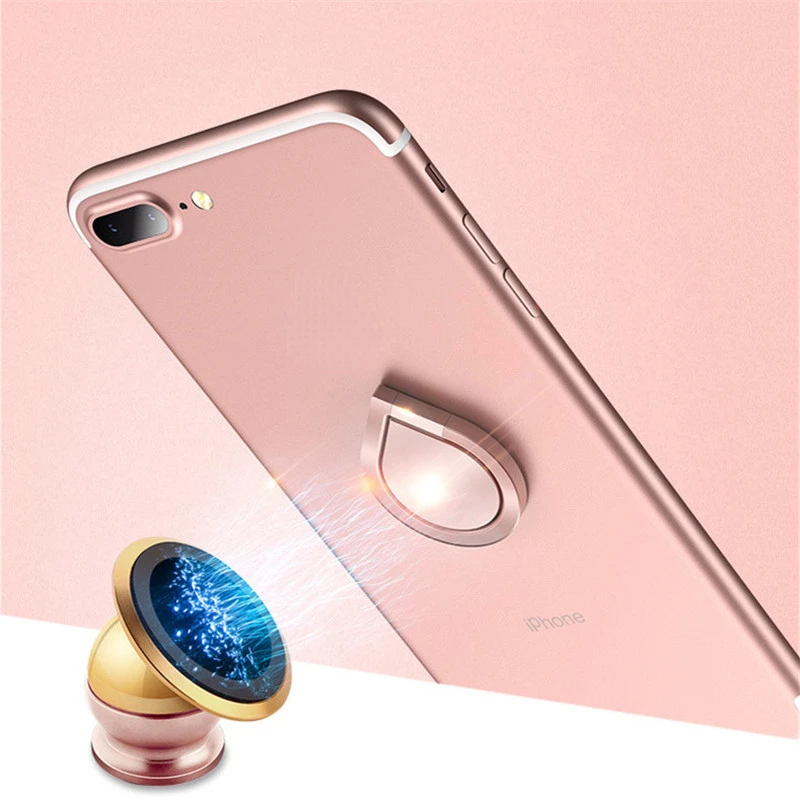 Universal Metal Magnetic Cell Phone Holder Water Drop Shape Phone Ring Stand 360 Degree Rotate for IPhone Samsung Xiaomi Huawei