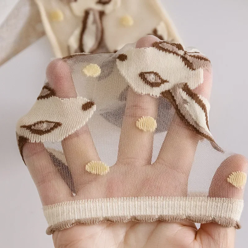 Новинка летние ультратонкие прозрачные длинные носки в стиле Харадзюку со