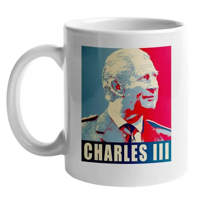 

King Charles III Mug 2022 Royal King Charles III UK Mug White Funny Sarcasm Coffee Cup Gifts For Kids & Adults God Save The King