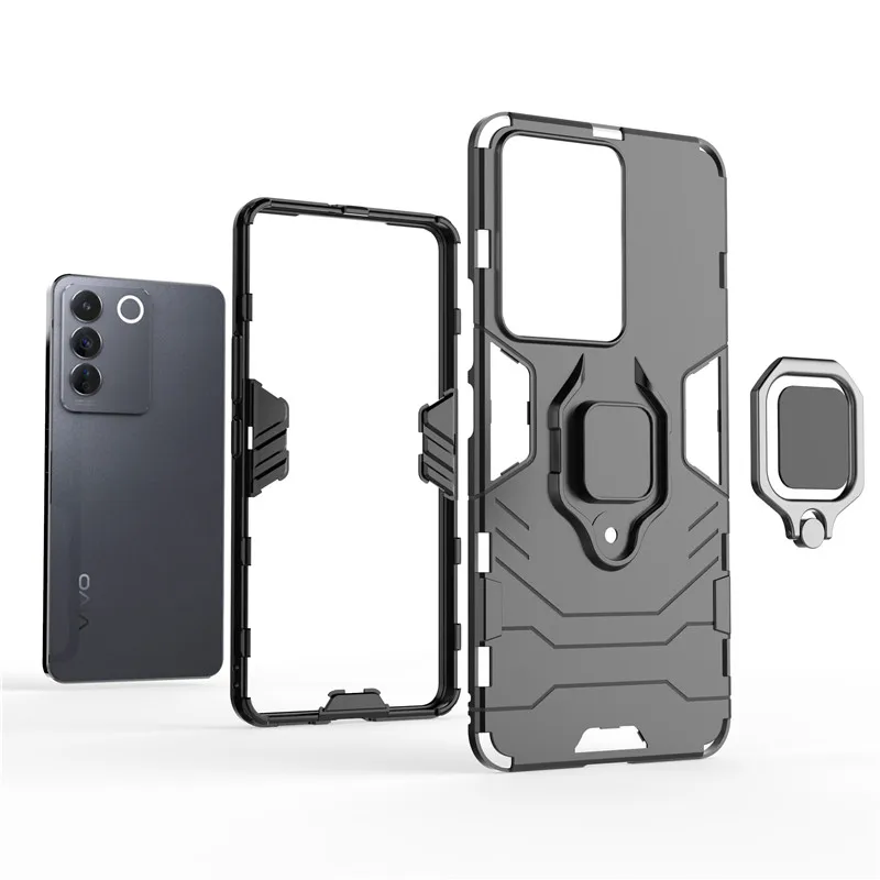 For Vivo S16 Pro Case Vivo S16E S16 Pro Cover Shockproof Armor Hard PC Holder Silicone Bumper For Vivo S16E S16 Pro Fundas