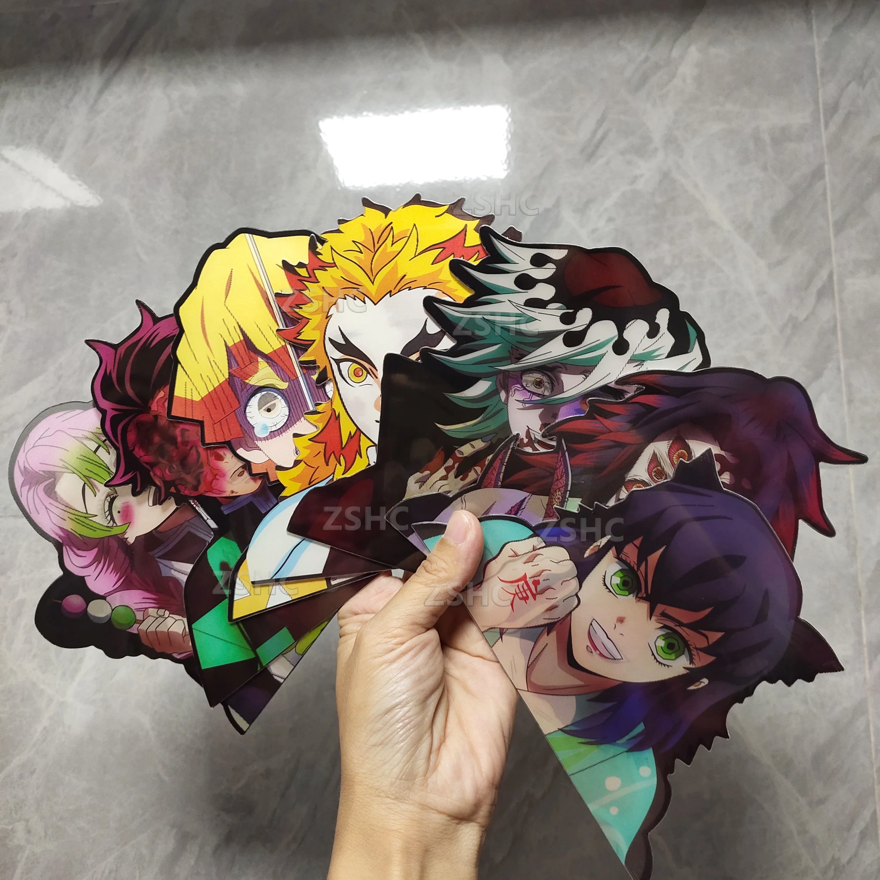 【36 Desings】Demon Slayer Anime Motion Sticker Waterproof Decals for Cars,Laptop,Refrigerator,Suitcase,Wall,Etc. Toy Gift