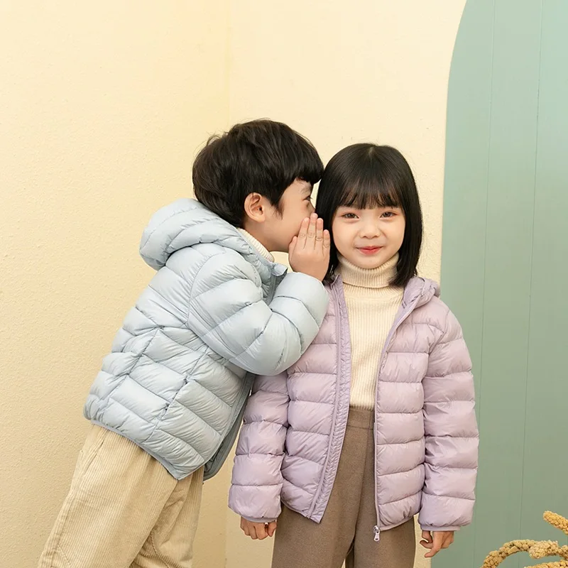 Куртка детская зимняя на утином пуху с капюшоном ярких цветов 2021 | Детская одежда