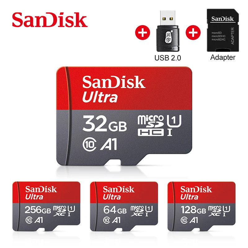 

Sandisk Ultra Micro SD 64GB 128GB 256GB 400GB 16G 32GB Micro SD Card SD/TF Flash Card Memory Card 32 64 128 gb microSD for Phone