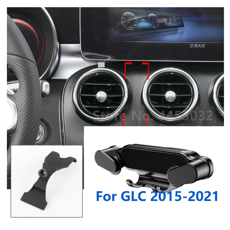Специальный автомобильный держатель для телефона Mercedes Benz GLC X253 C253 гравитационная подставка для мобильного телефона Поддержка GPS крепление на вентиляционное отверстие аксессуары 2015-2022