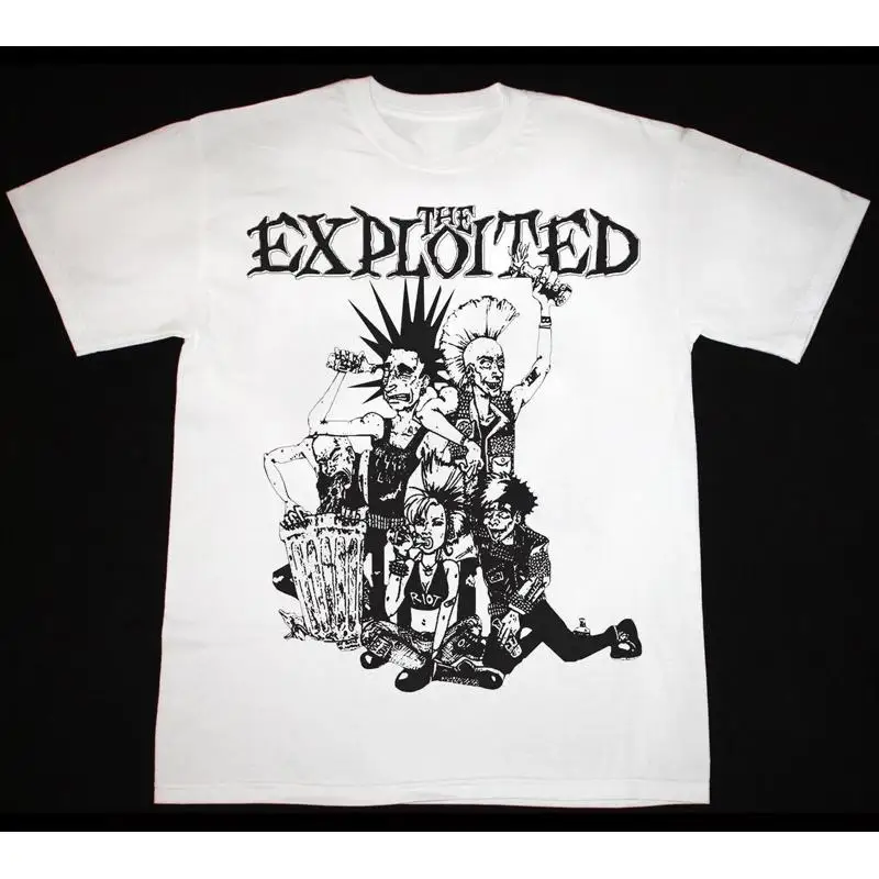 Фото Хлопковая белая мужская футболка The Exploited Punk Crew №1