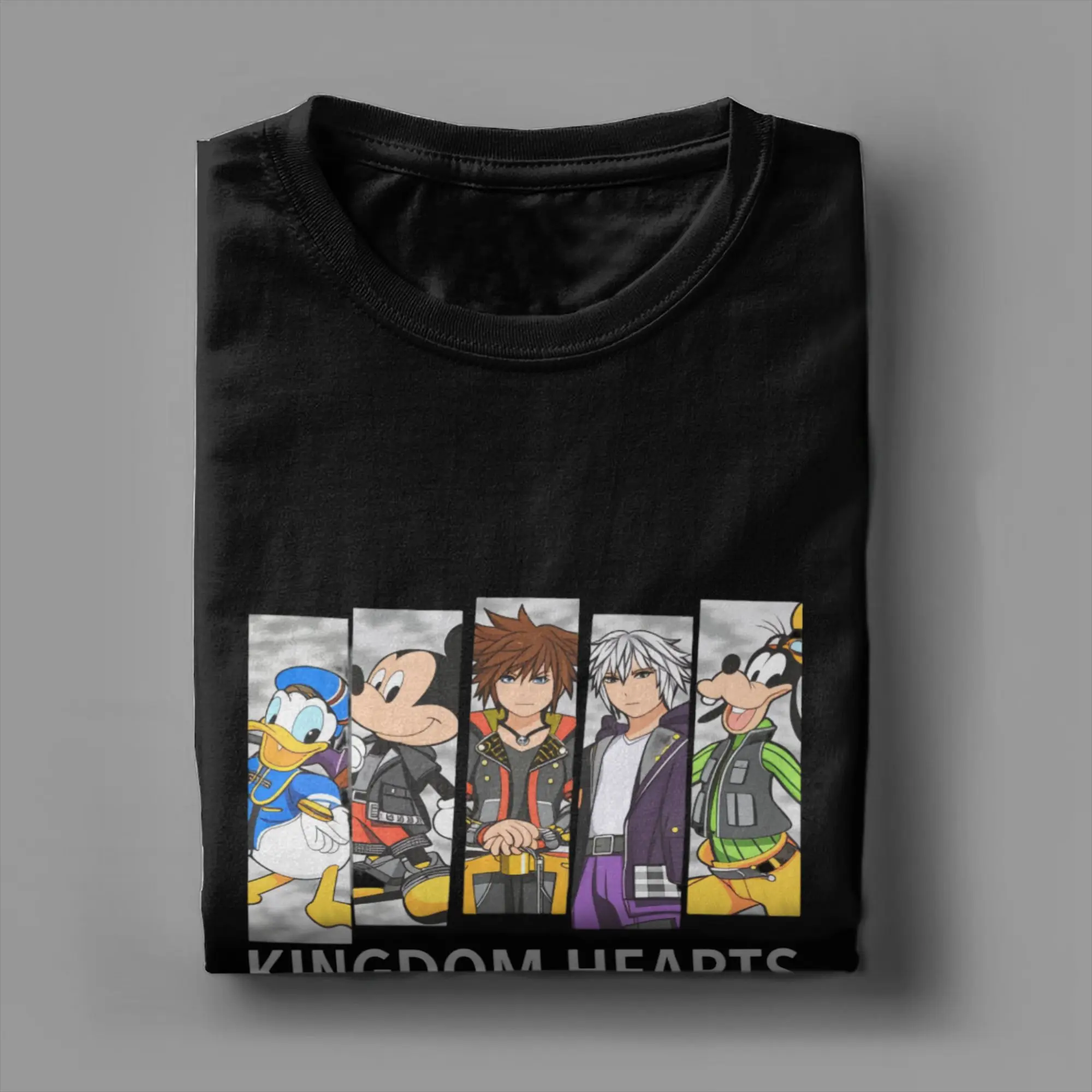 Фото Винтажная футболка, летние хипстерские футболки Kingdom Hearts, хлопковая футболка 100 для мужчин, Y2K, базовая одежда с короткими рукавами и принтом №4