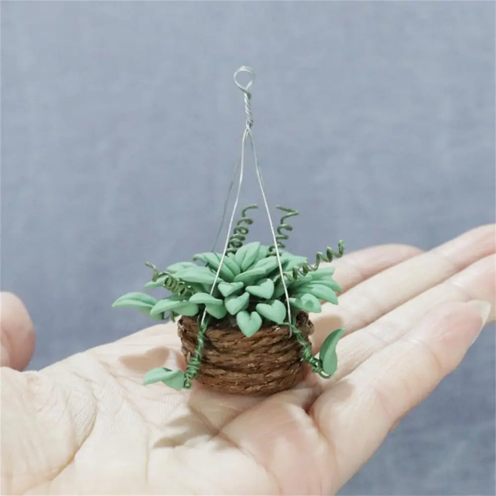 

Dollhouse Green Plants Compact Universal Anti-deformed Dollhouse Green Trailing Plants Green Plant Model for Decor