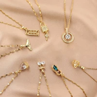 fashion zircon crown peanut pendant necklace titanium steel chain womens jewelry necklace party gift