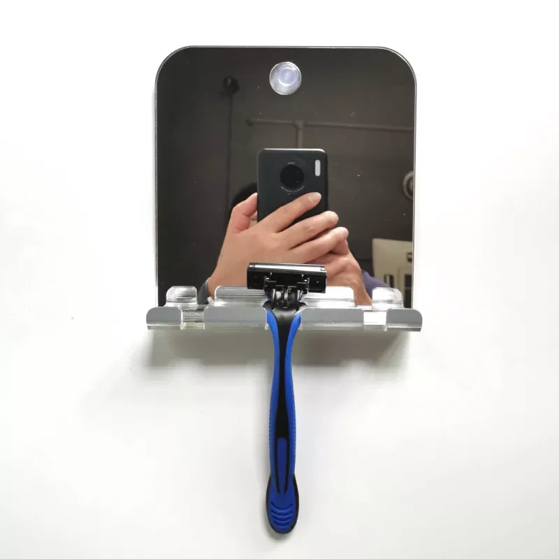 

Anti-fog Anti-fall Bathroom Mirror Hanging Razor Toothbrush Mirror Fogless Shower Bath Mirrors Bathroom Fixture Home Improvement