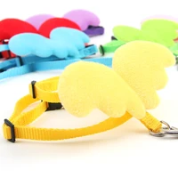 pet harness leash polyester little angel wings puppy chest back strap adjustable cat collar leashes dog walking traction rope
