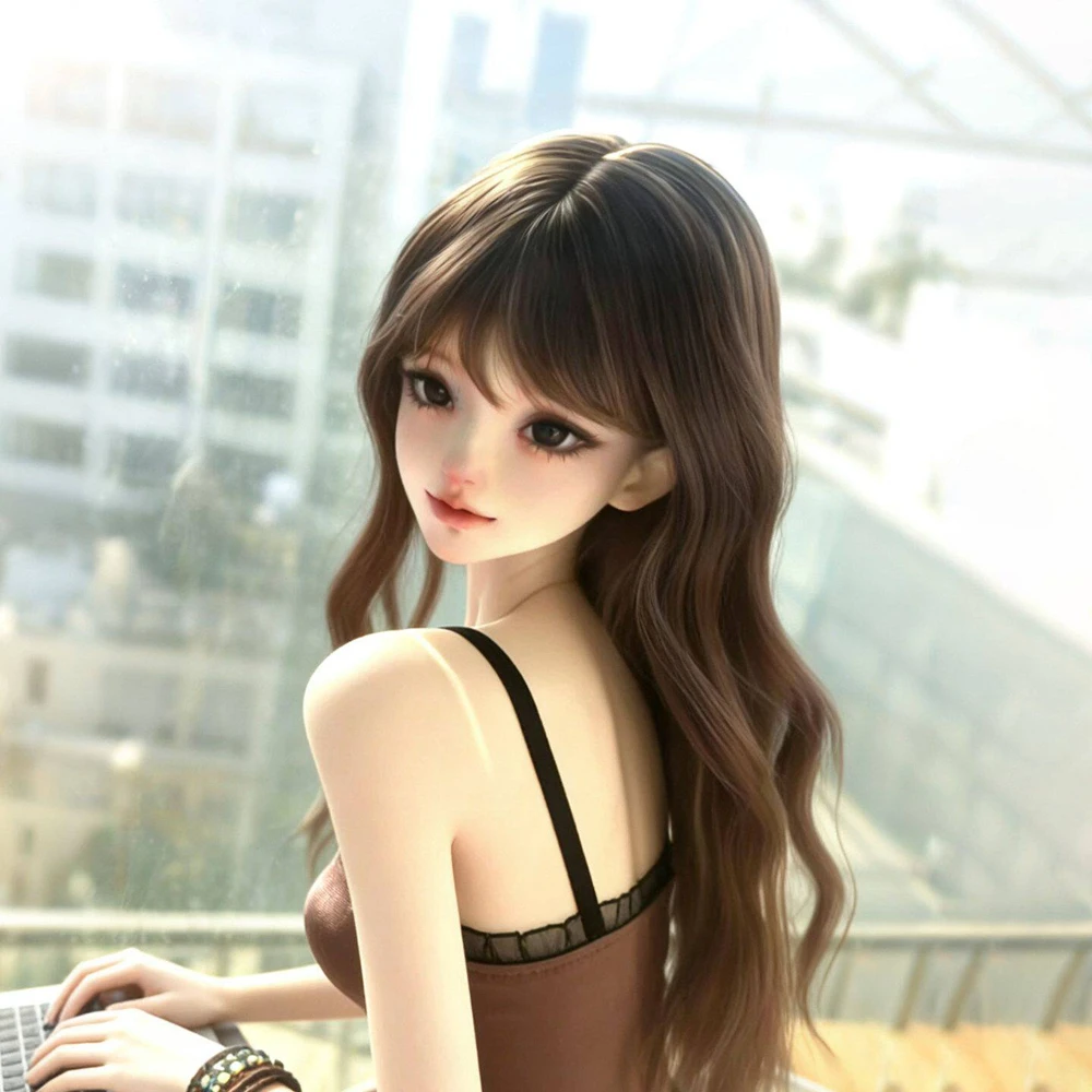 Фото Аксессуары для кукол: шарнирные куклы 1/6, 1/4, 1/3 YOSD, MSD, BJD, парик для мальчика/девочки, длинный парик, игрушка №3