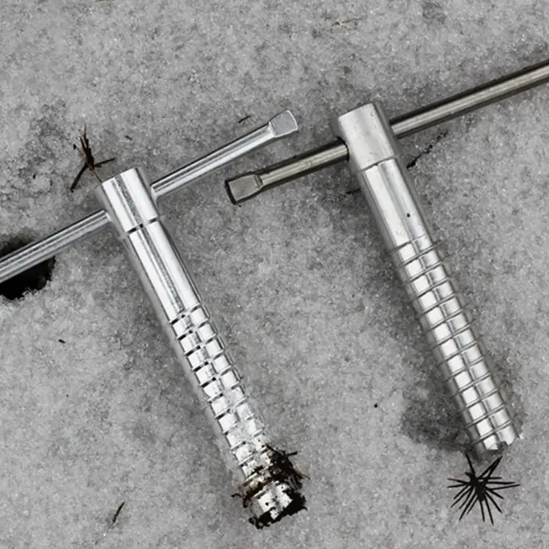 Шнек для зимней рыбалки Т-образный дизайн гвоздь из нержавеющей стали ледяное