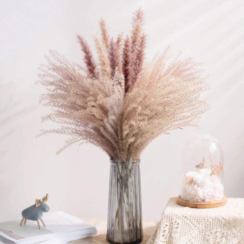 

30Pcs Real Dried Reed Flowers Bouquet Home Wedding Decoration Table Flores Preservadas Natural Pampas Grass Decor For Room