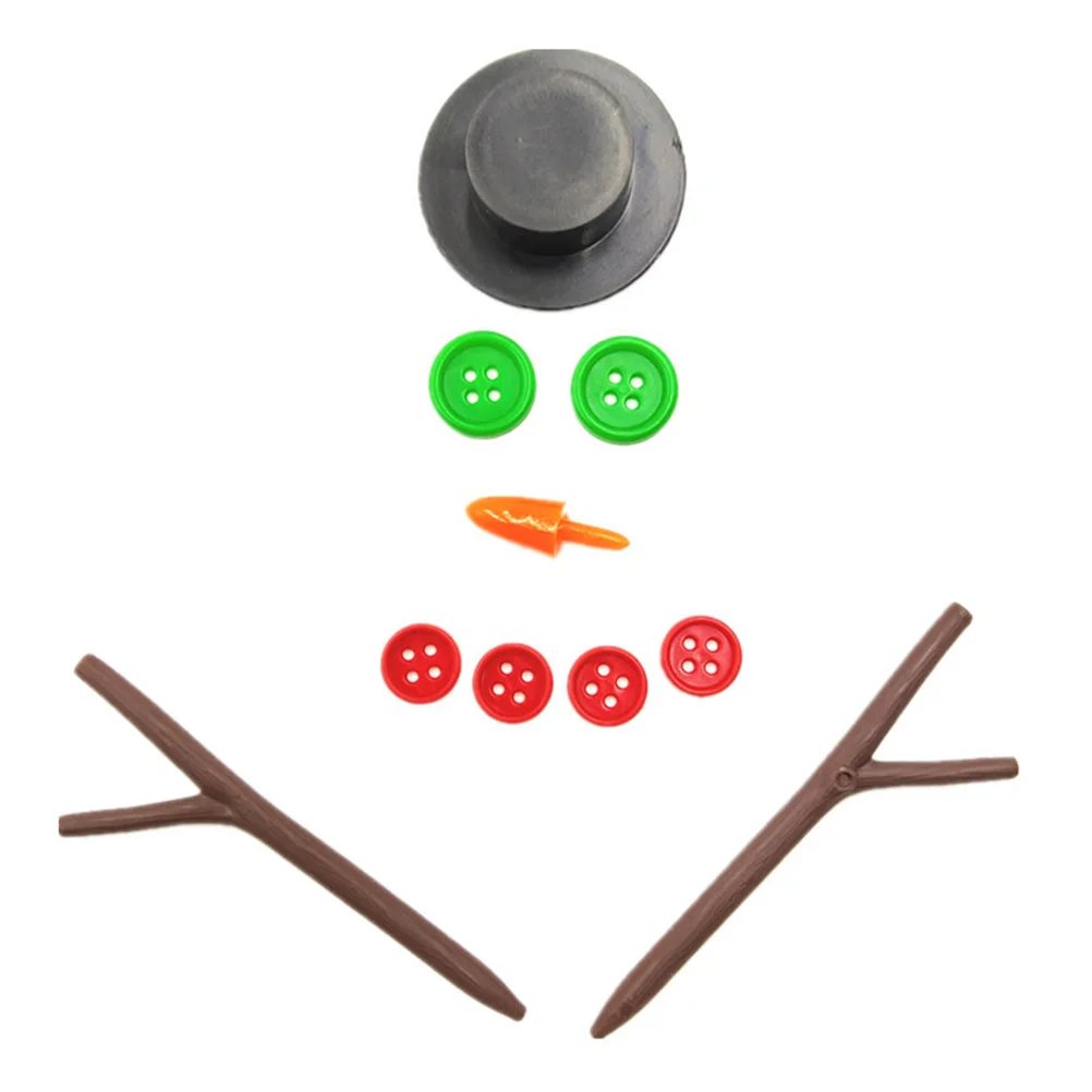 

40pcs DIY Snowman Accessories Safe Reusable DIY Snowman Accessories Photo Props for Winter Outdoor