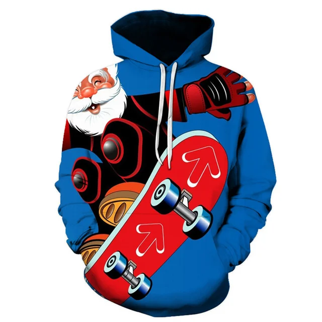

2023 Men's autumn and winter new Hoodie 3d Christmas atmosphere fashion digital printing pullover daily popular street sweater