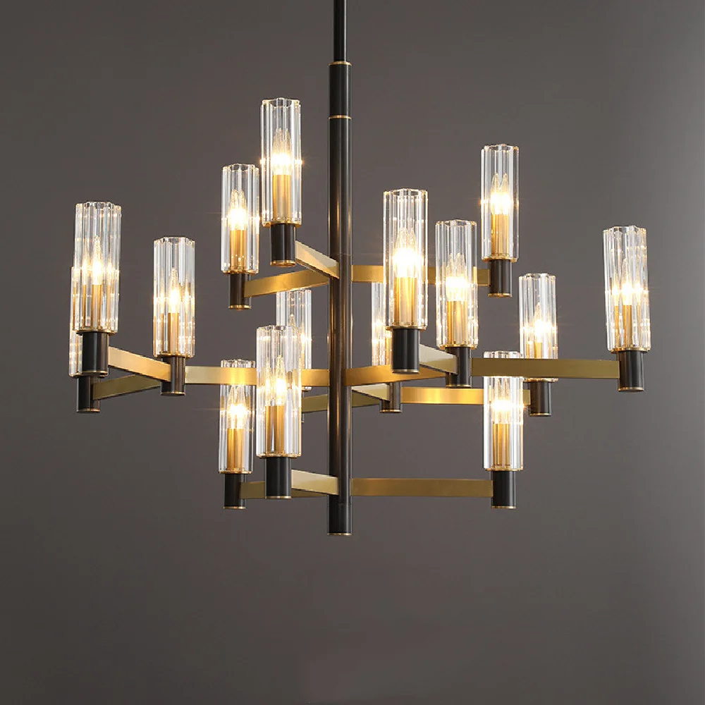 

American Modern Copper E14 Led Chandelier Glass Shades Led Chandelier Lighting Living Room Luxury Gold Led Lighting Fixtures