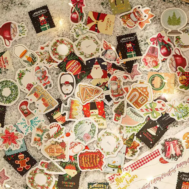 

Christmas Decoration Cartoon Christmas Tree Sticker Graffiti Stickers DIY Skateboard Phone Case Luggage Sticker Decals Stickers