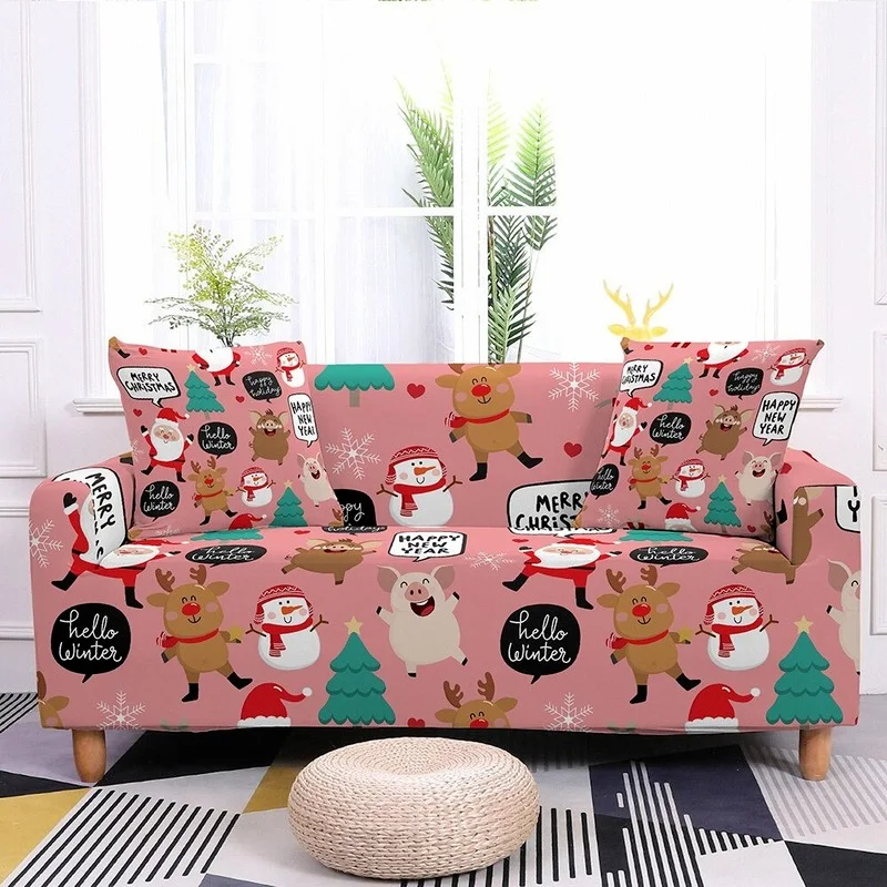 

Чехол на 1/2/3/4 места для дивана в гостиную, на Рождество, фестиваль, новый год, чехол для дивана, L-образный секционный протектор для дивана, ук...