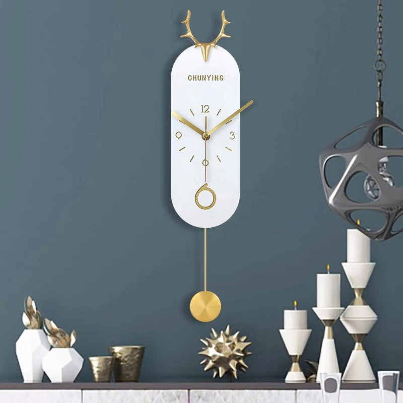 

Nordic Style Luxury Wall Clock Quartz Bedroom Designer Cute Kitchen Wall Watch Pendulum Modern Relogio De Parede Home Decoration