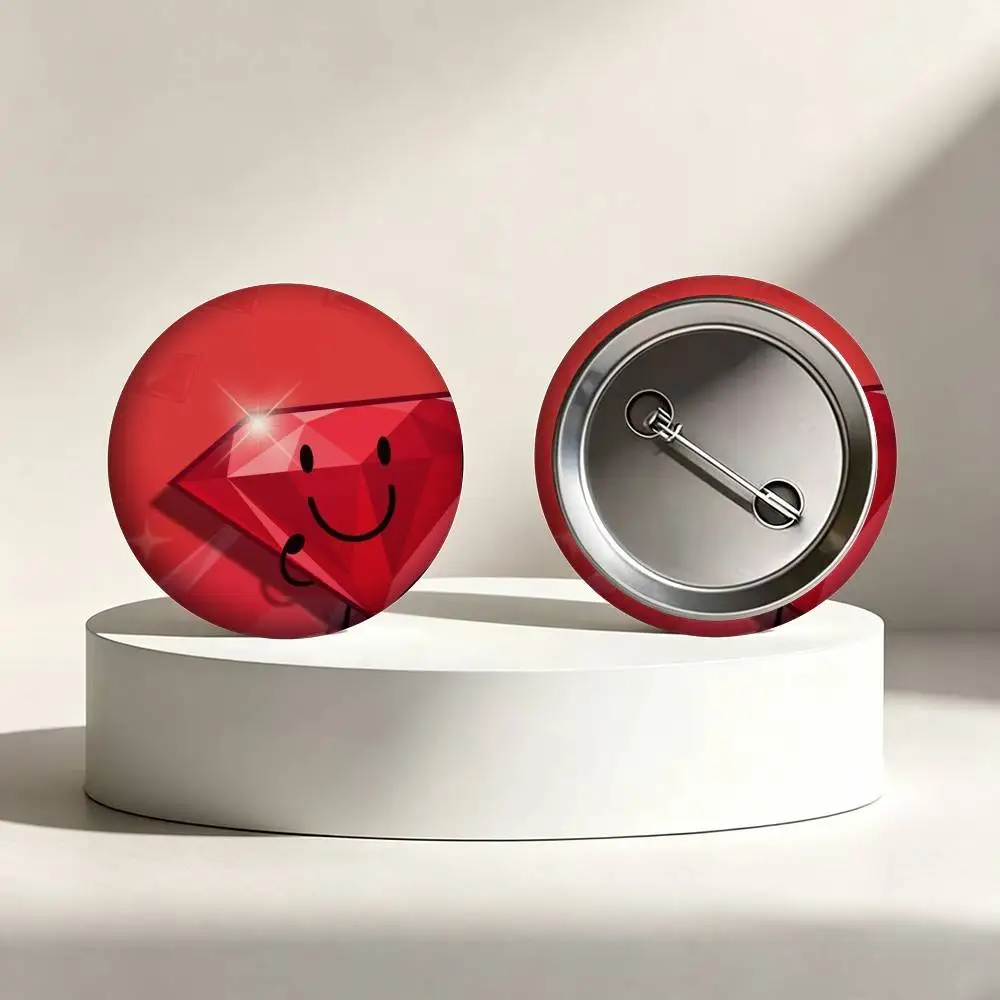 Фото W-Web Animation B-BFDI 25 32 44 58 75 мм значки, персонализированные круглые броши, аксессуары, подарок №5