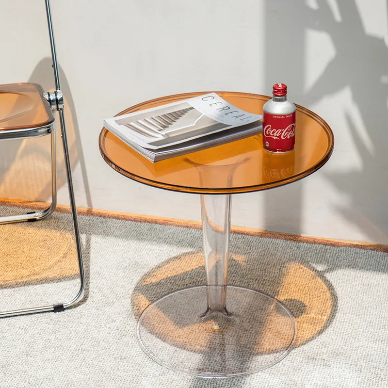 

2023 Year Aoliviya Official New Nordic Simple Transparent Small Coffee Table round Acrylic Side Table Balcony Designer Removable