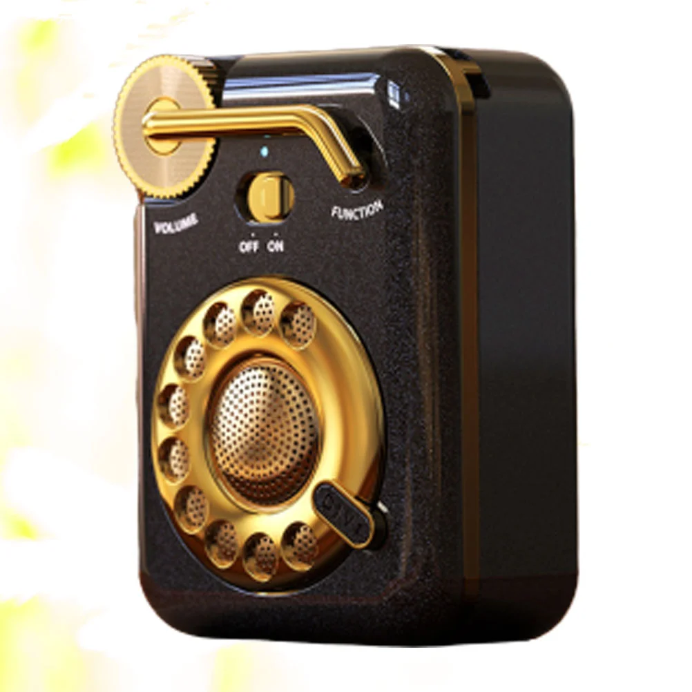 

1PC Vintage Retro Portable Loudspeaker Stereo Subwoofer Wireless Speaker for Outdoor Home Store