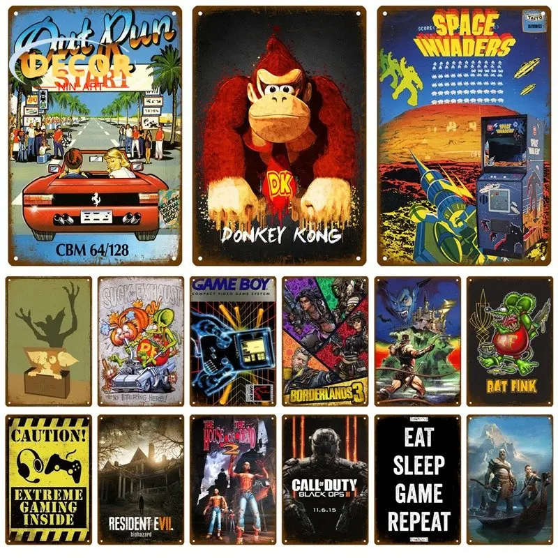 

Tin Sign Poster Video Game Vintage Posters Metal Signs Decorative Plate Kitchen Plaque Iron Decoration Retro Decor Accessories
