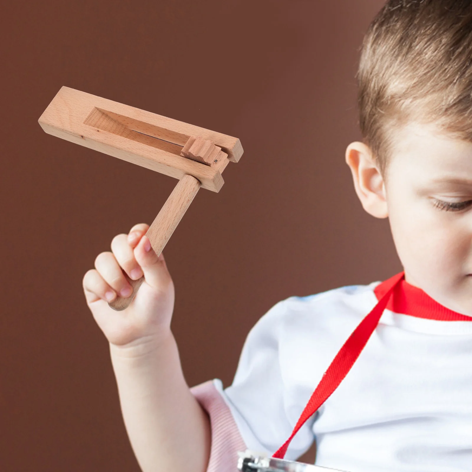 2 Pcs Generator Music Orff Children's Musical Instrument Castanets Percussion Rattle Kids Noise Maker Wooden Soundboards