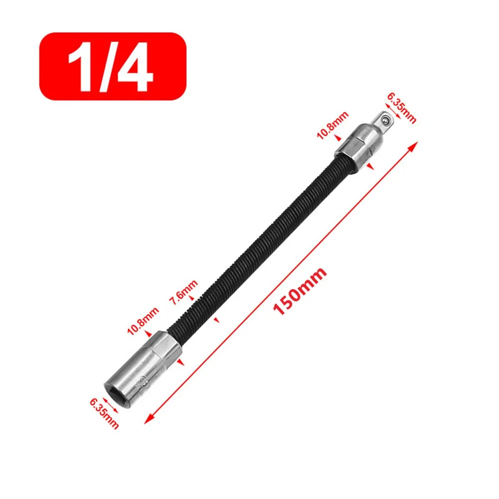 

1/4 3/8 1/2 Driver Flexible Socket Extension Bar Adapter Metal Shaft Conversion Head High Torque Socket Ratchet Wrench Extender