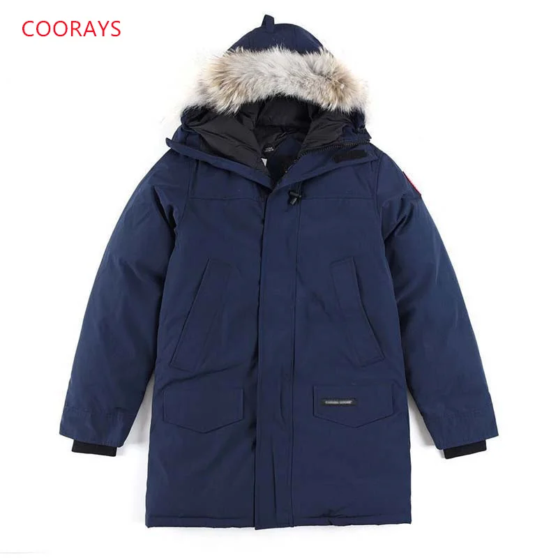 

New Canadian Down Jacket Men's Coat Parka Expedition 95% White Goose Down Snowcoat Male Coat Jacket Waterproof 2602M S-2XL