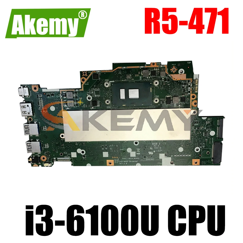 

For ACER Aspire R5-471 i3-6100U Notebook Mainboard P4HCJ SR2EU WIth RAM on board Laptop Motherboard