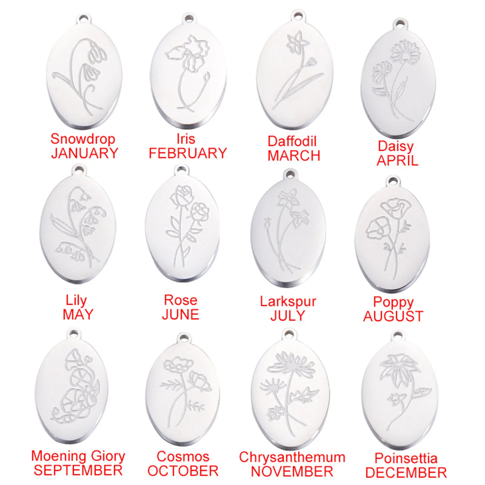 

1 шт., подвеска в виде цветка из нержавеющей стали, 22 х14 мм