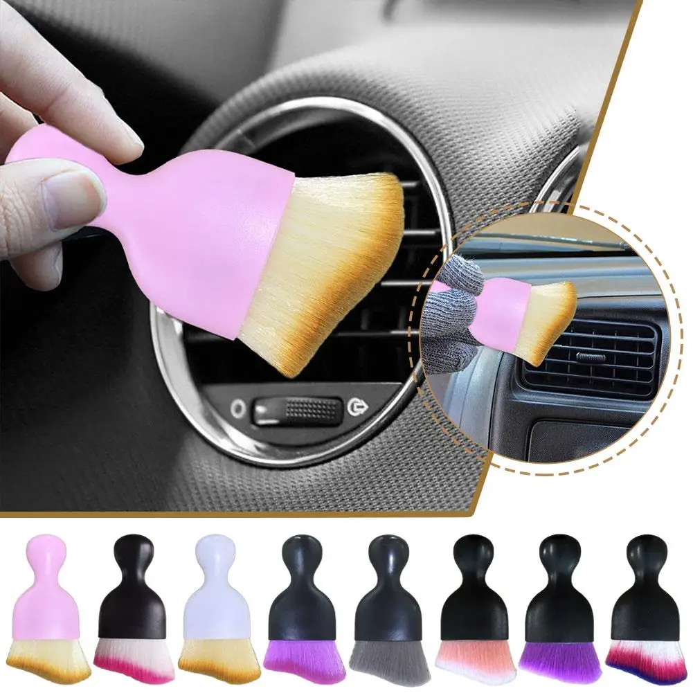 Мягкая щетка для очистки салона автомобиля, выходное отверстие воздуха для приборной панели, для офиса, для очистки интерьера автомобиля от пыли, Φ U3e3