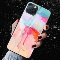 tempered glass phone case for iphone x se2020 12 13 11 pro max mini 7 8 6 plus xr xs protection shell painted graffiti cover
