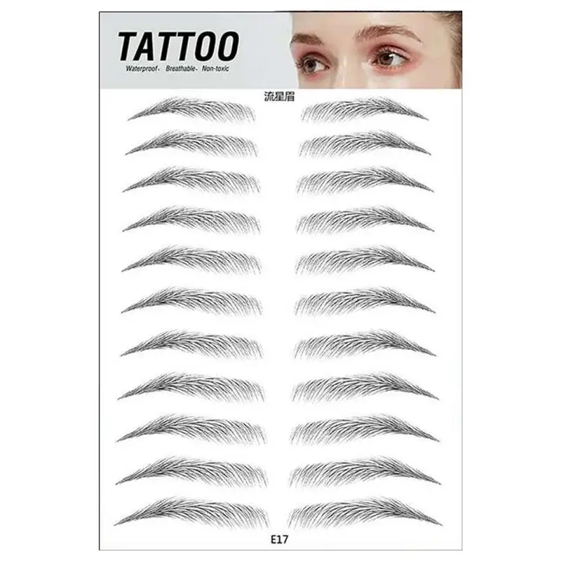 

4D Hair-like Authentic Eyebrow Tattoo Sticker 4D Hair-like Authentic Eyebrows Waterproof Long Lasting For Women Lady