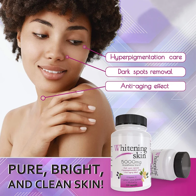 

1 Bottle 5000mg Glutathione Beautifying Brightening Capsule effective Antioxidant Anti aging Skin Brightening Health Food