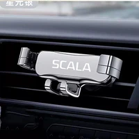 car phone holder for skoda scala car interior accessories air vent outlet clip stand gps gravity navigation bracket
