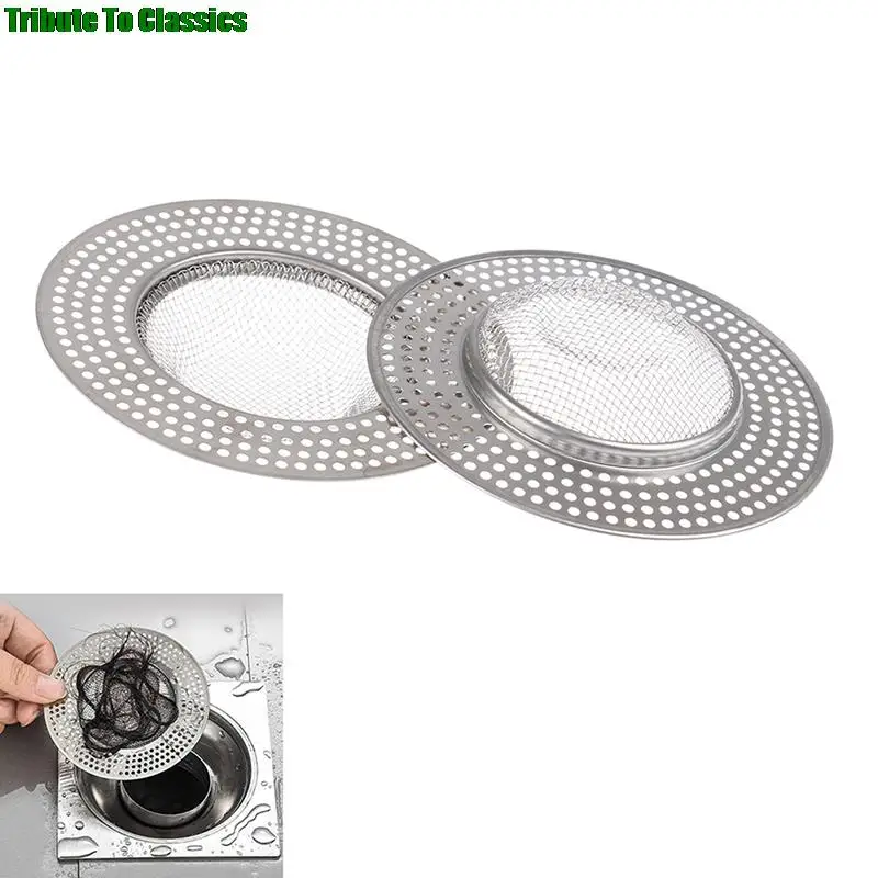 

1Pc Stainless Steel Bathtub Hair Catcher Stopper Shower Drain Hole Filter Trap Kitchen Metal Sink Strainer Floor Drain