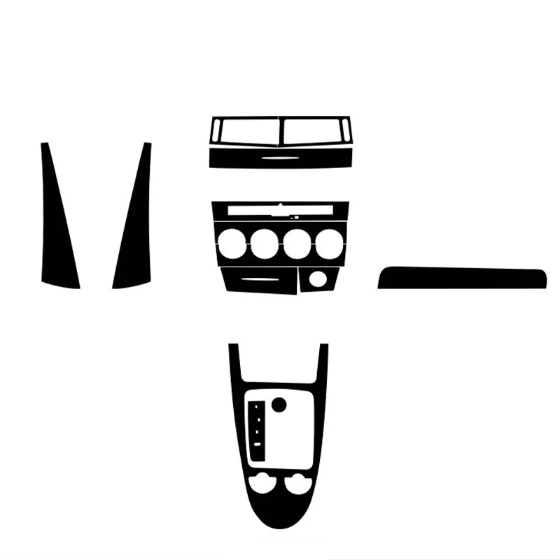 For Benz Mercedes SLK 2004-2010 Carbon Fiber AT Automatic Car Interior Sticker Central Control Panel Multimedia Gear Air Panel