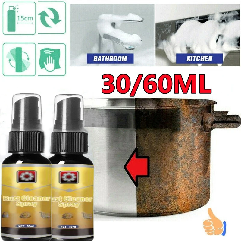 

100ML Rust Remover Cleaner Spray Kitchen Pot Pan Rust Remover Stove Stain Cleaning Agent Decontamination Agent for Range Hood