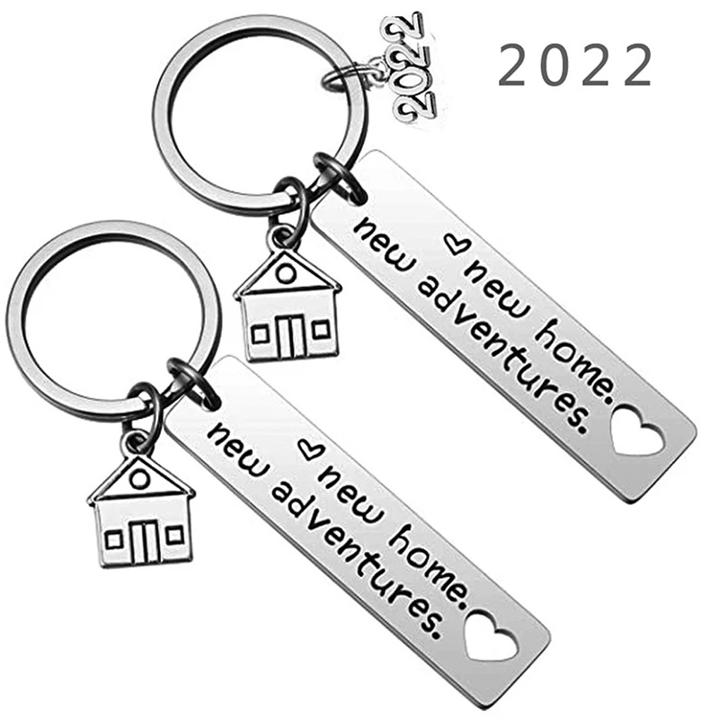 

New Home New Adventures Our First Home 2022 Keychains For Women Men Gifts Trinket Auto Housewarming Party Souvenir Jewelry